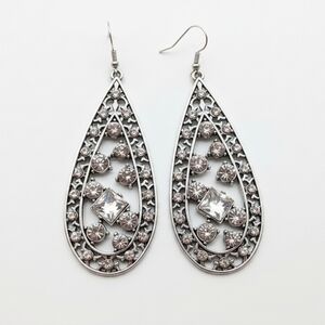 Elegant Silver Teardrop Earrings